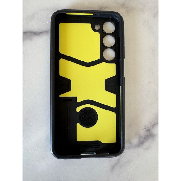 Spigen black Android S23+  phone hard cover  lime green - Picture 1 of 4